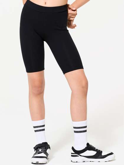 Decathlon Domyos - Girls
                    Black Stretchable Multisport Cycling Shorts