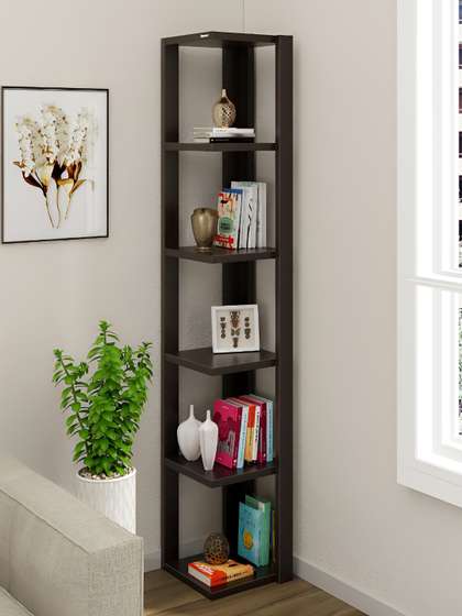 bluewud 6 Shelves Wood Display Rack