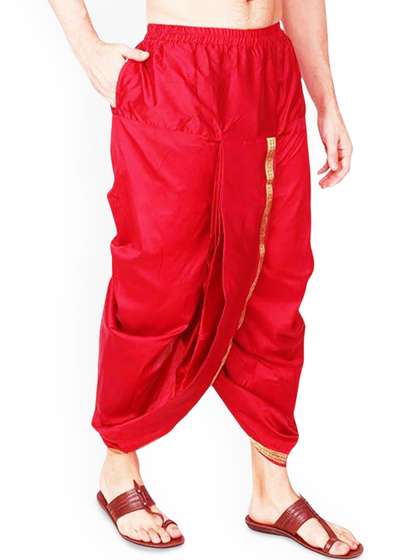 RAMESHWARAM FABRICS
                        Men Ready-to-Wear Dhoti with Pocket