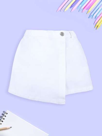KiddoPanti Girls White
                      Shorts