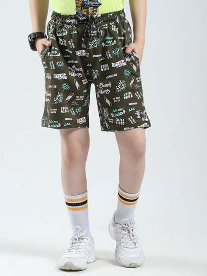 Monte Carlo Boys
                    Typography Printed Mid-Rise Outdoor Bermuda Shorts