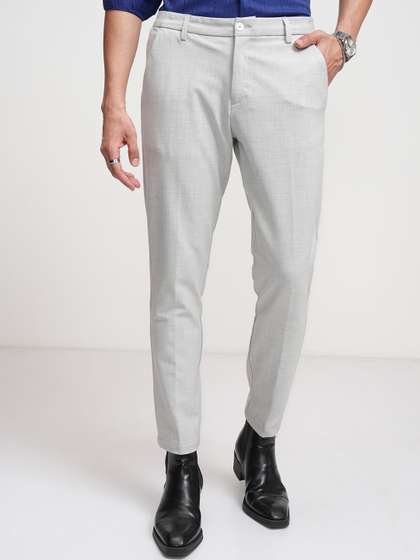 HIGHLANDER Men
                        Comfort Slim Fit Formal Trousers