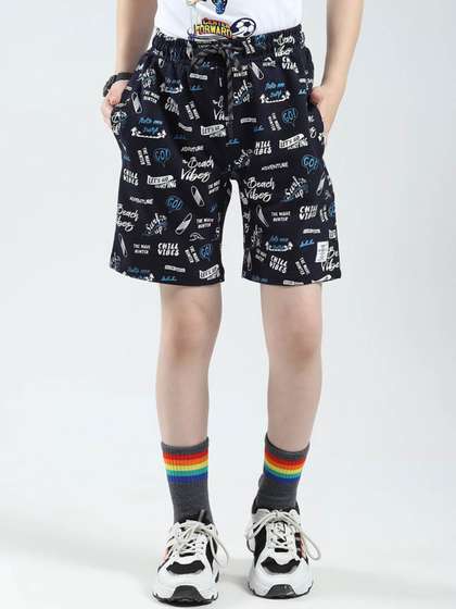Monte Carlo Boys
                    Typography Printed Mid-Rise Outdoor Bermuda Shorts