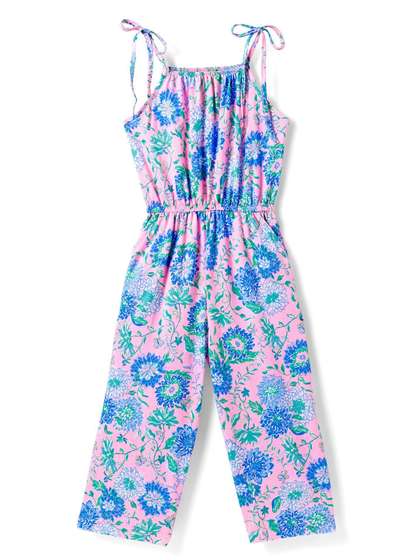 Tiara Printed Cotton
                      Jersey Jumpsuit