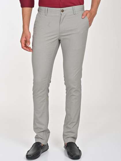Indian Terrain Men
                        Solid Brooklyn Slim Fit Trousers