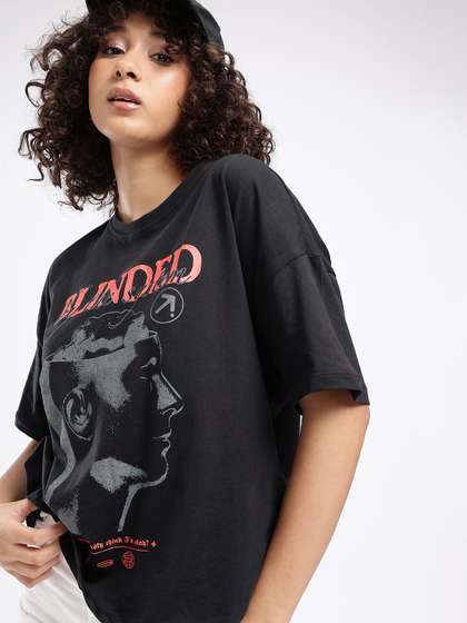 glitchez Classic
                        Graphic Printed Oversized T-shirt