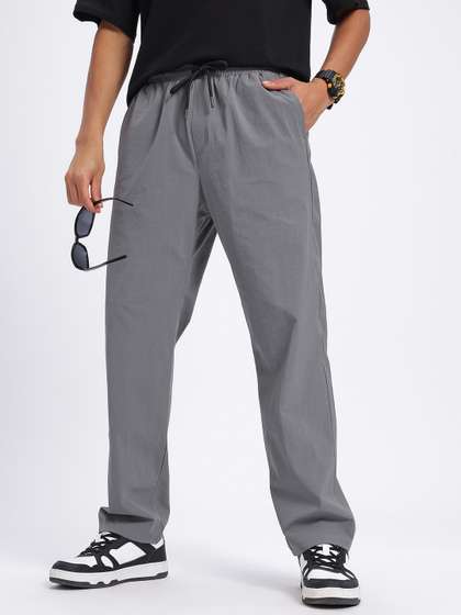 glitchez Men Mid-Rise Straight Fit Trousers