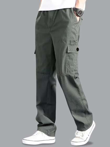 FABRIPPLE Men Mid-Rise
                      Relaxed Fit Cotton Cargos Trousers
