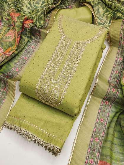 TAVAS Embroidered
                      Unstitched Dress Material