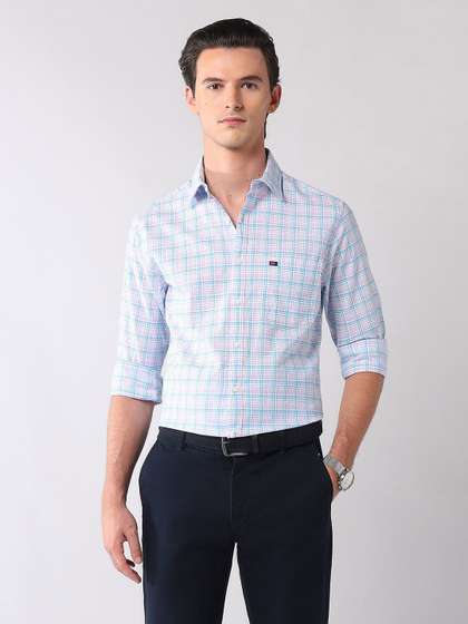 AD By Arvind Men
                        Slim Fit Tartan Checked Spread Collar Cotton
                        Casual Shirt