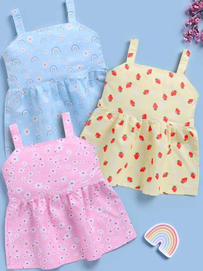 Toonyport Girl Pack Of 3
                    Printed Fit and Flare Dress
