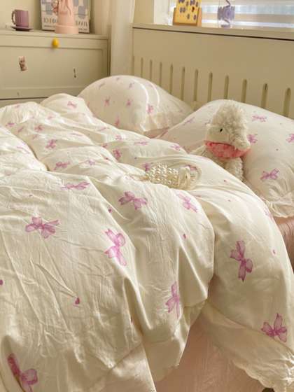 Price History of JC HOME Pink White Self Design Polycotton