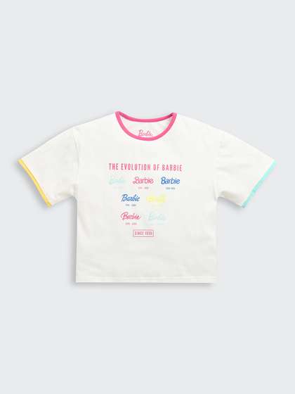 Tiny Girl Printed
                      Round Neck Cotton Top