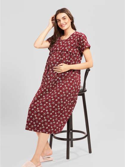 AV2 Women Stars
                        Printed Maternity Nightdress