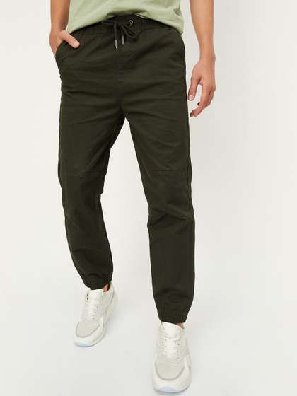 max Boys Solid Mid-Rise
                    Joggers Trousers