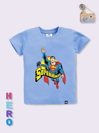 YK X Minute Mirth Boys
                    Superman Printed T-shirt