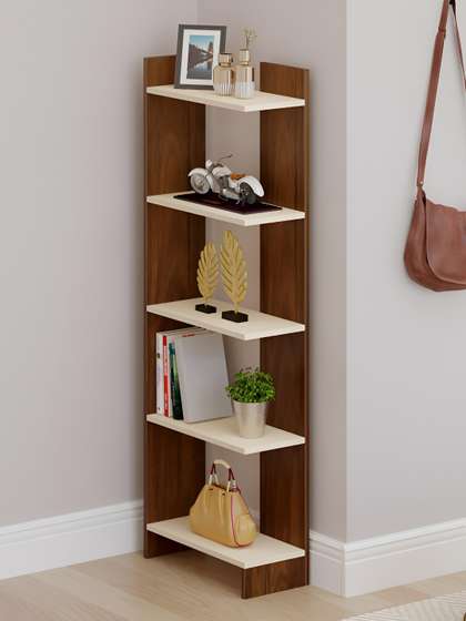 bluewud 4 Tier Corner Stand Bookshelf