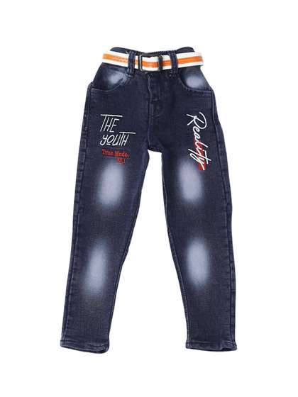 BAESD Boys Regular Fit
                    Mid-Rise Mildly Distressed Heavy Fade Stretchable
                    Jeans
