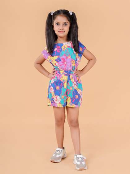 Nature Nook Kids Girls
                    Printed Jumpsuit