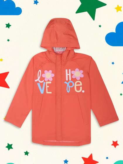 HOUSE OF VEDAS Kids
                        Printed Waterproof Hooded Rain Jacket
