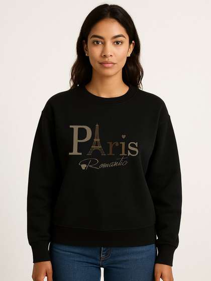 Mast & Harbour
                        Women Typography Printed Round Neck Pullover
                        Sweatshirt