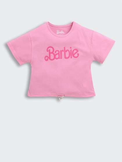 Tiny Girl Typography
                    Solid Cotton Short Sleeves Regular Crop Top