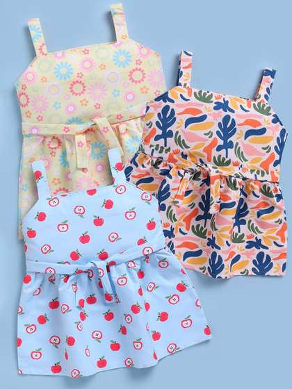 Toonyport Girls Pack Of
                    3 Printed Fit & Flare Dress