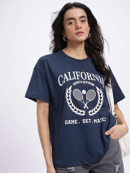 glitchez Varsity
                        Print Oversized T-shirt