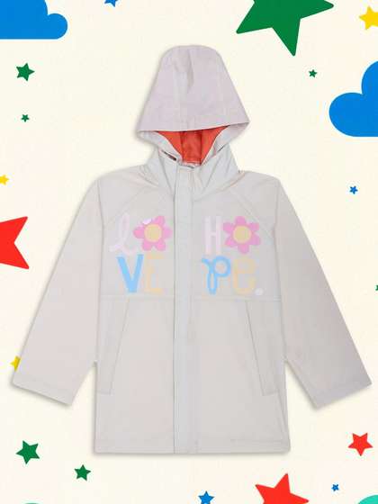 HOUSE OF VEDAS
                          Kids Printed Waterproof Rain Jacket With Hood