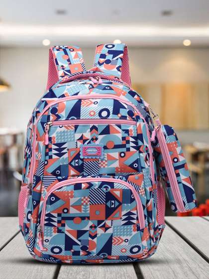 Tinytot Kids Unisex
                      Geometric Printed Backpack