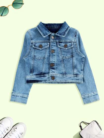 KiddoPanti Lightweight Crop Denim Jacket