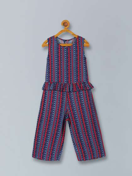 PLUM TREE Girls Printed
                    Basic Jumpsuit