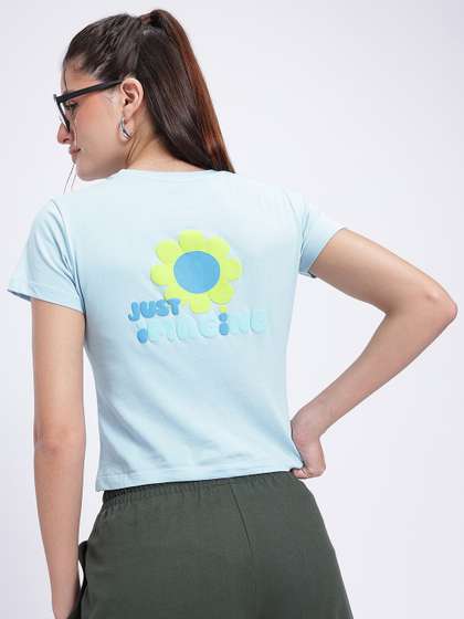 glitchez Pure Cotton
                        Crop T-shirt