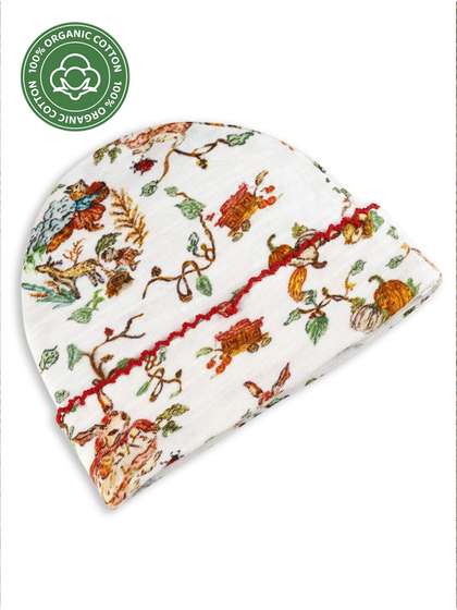 THE BABY TRUNK Kids Red
                    Riding Hood Print Cotton Beanie Cap
