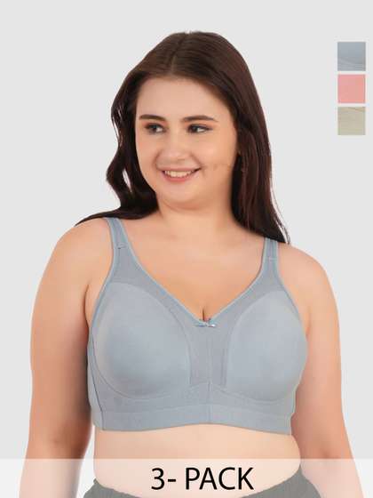 DressBerry Women
                        Pack Of 3 Full Coverage Non Padded T-Minimizer
                        Bra