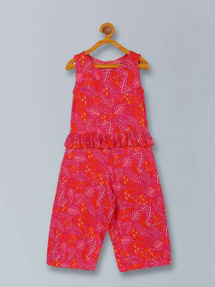 PLUM TREE Girls Printed
                    Basic Jumpsuit