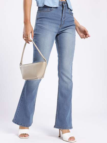 glitchez Women
                        Bootcut Light Faded Stretchable Jeans