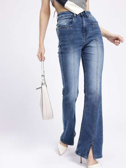 glitchez Women
                        Panelled Bootcut Heavy Fade Jeans
