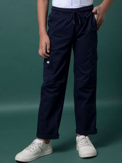 Crimsoune Club Boys Slim
                    Fit Mid-Rise Cargos Trousers