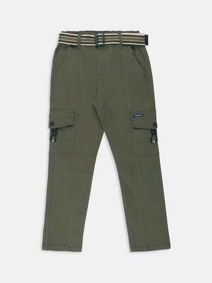 CAVIO Boys solid
                      Relaxed Fit Cargos Trousers