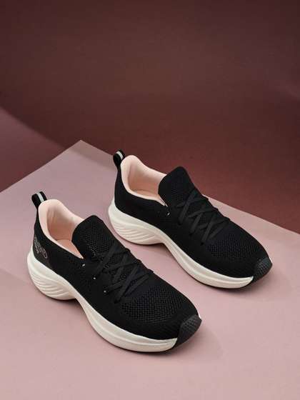 Campus Women WILLO
                        Woven Design Round Toe Slip-On Sneakers