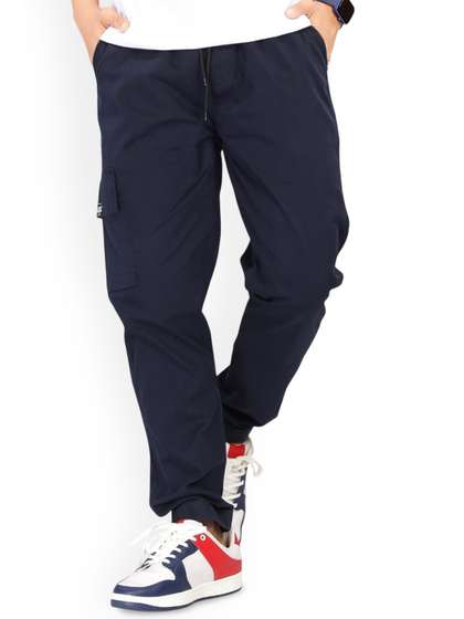 UNOseven Boys Smart
                    Tapered Fit Denim Cargo Joggers