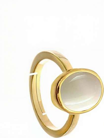Sidharth Gems Stone Opal
                    Gold Plated Ring