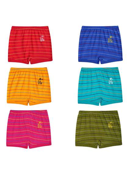 YELLOWDELIGHT Pack Of 6
                    Striped Cotton Boy Shorts YD 807 Naya (g) lte strp
                    dr 0-6m-6p