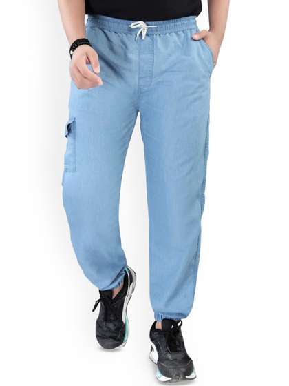 UNOseven Boys Smart
                    Tapered Fit Denim Cargo Joggers