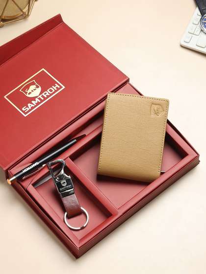 SAMTROH Men Wallet
                    Keychain & Pen Combo Accessory Gift Set