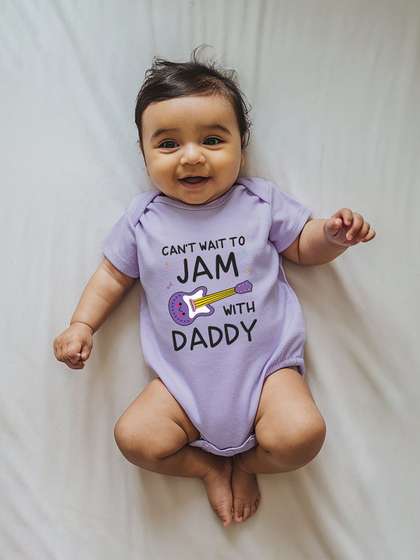 Zeezeezoo Infant Kids
                    Can't Wait To Jam With Daddy Printed Pure Cotton
                    Bodysuit