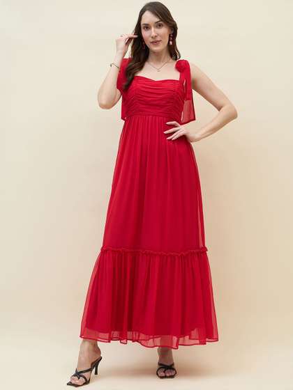 aayu Women Layered
                        Chiffon Maternity Maxi Dress