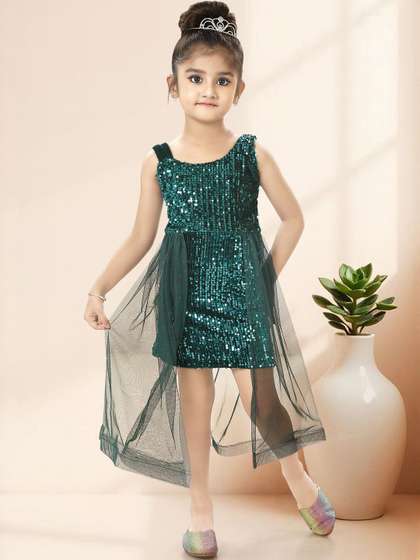 KAARIGARI Embellished
                    Layered Sheath Dress