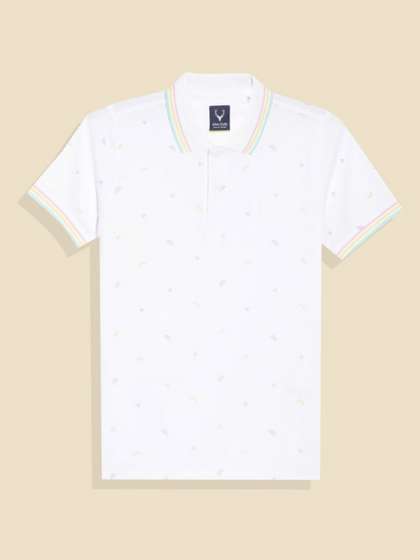 Allen Solly Junior Boys
                    Conversational Printed Polo Collar Cotton Regular
                    Fit T-shirt
